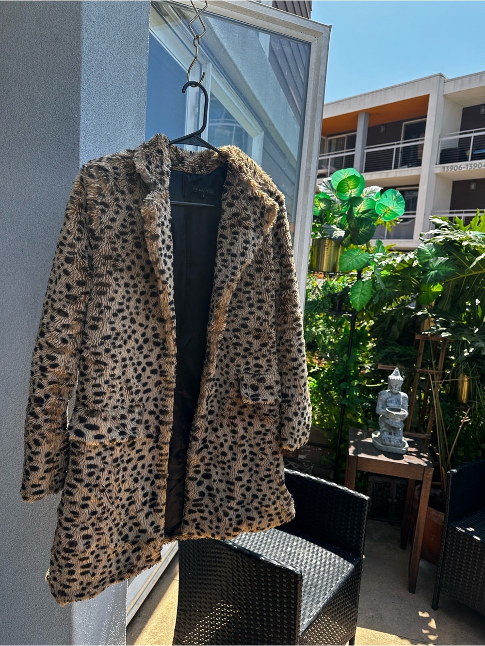 Vintage Vintage Leopard Print Faux Fur Coat Jacket